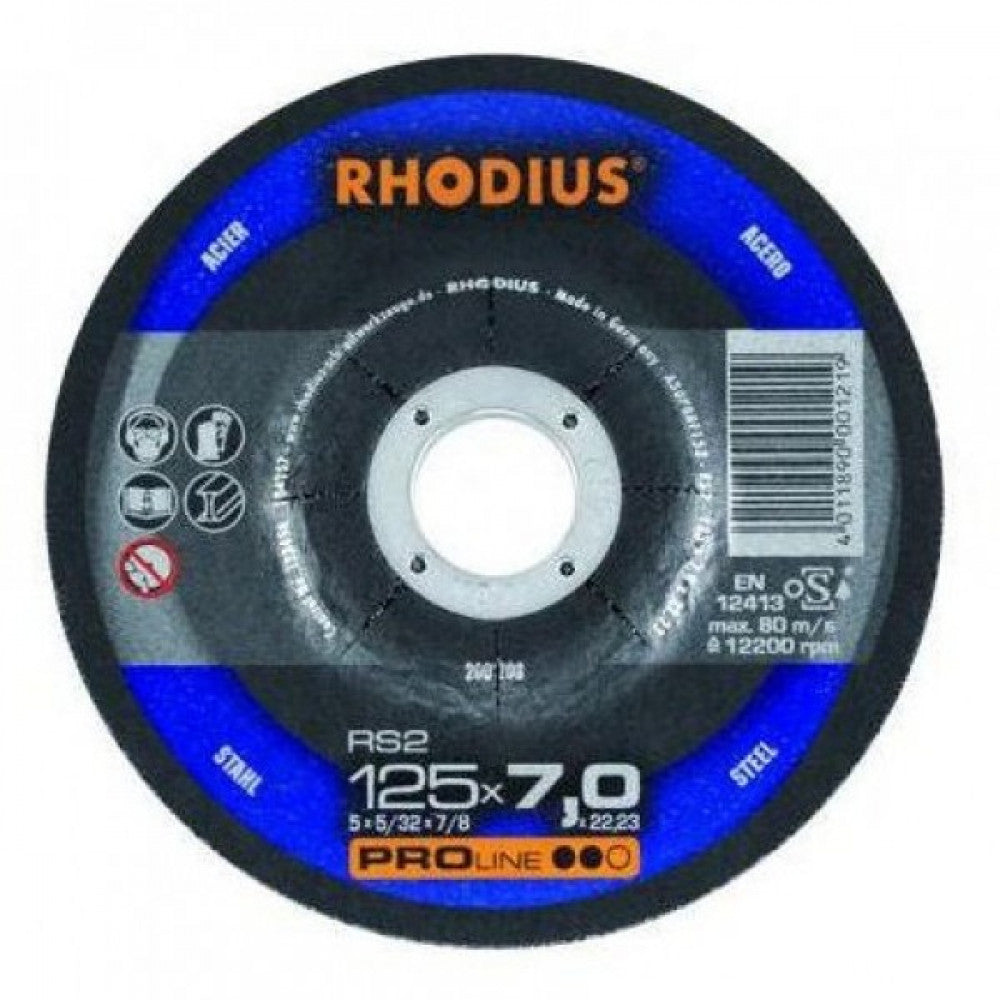 Rhodius PROline RS2 230x7x22 Steel Grinding Disc - 10 Pack