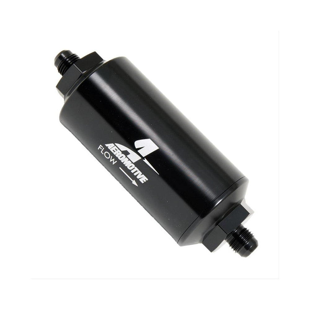 Aeromotive Fuel Filter Billet 10 Mic An-06 Inline Microglass Element,Black#12345