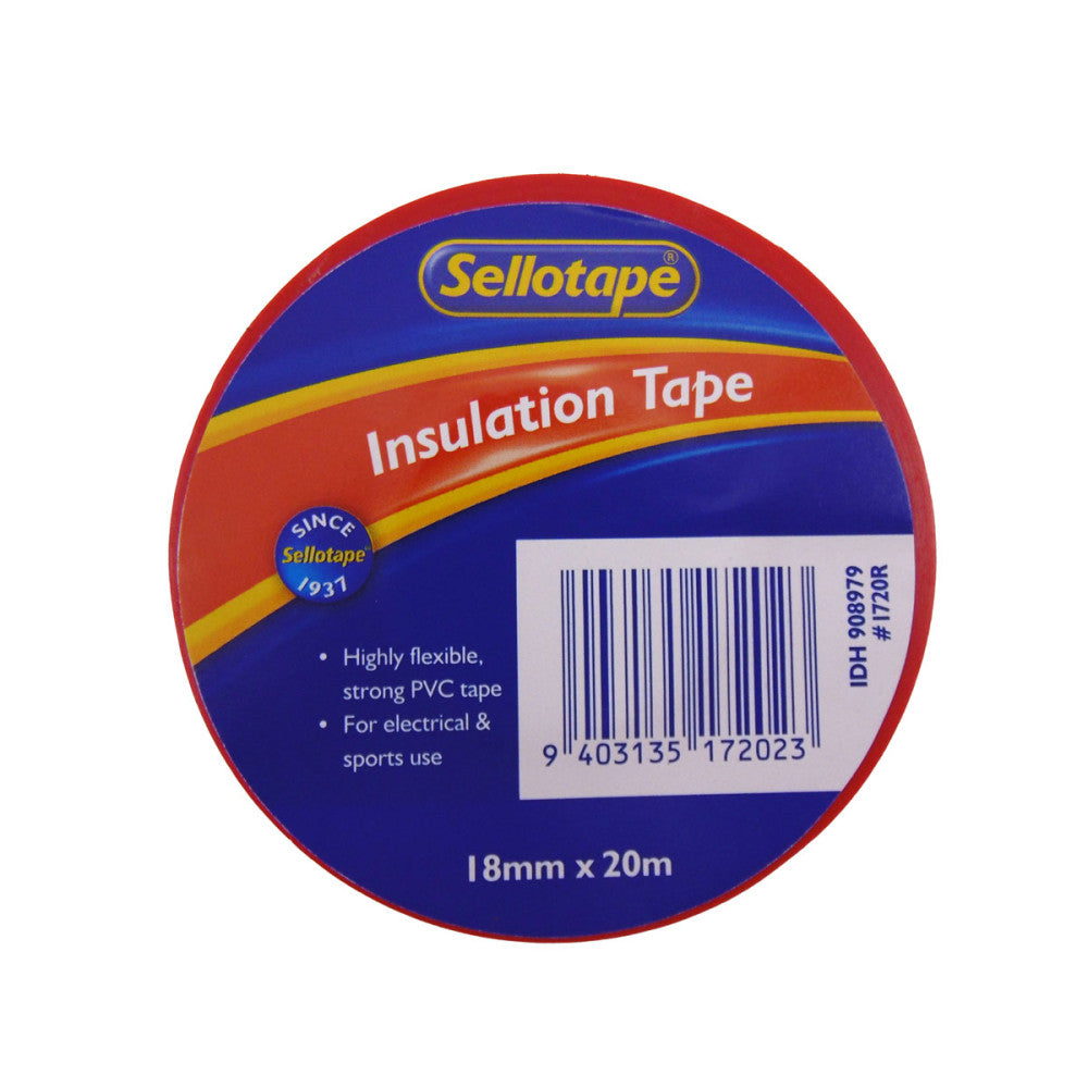 Sellotape 1720R Insulation Red 18mmx20m Pk 10