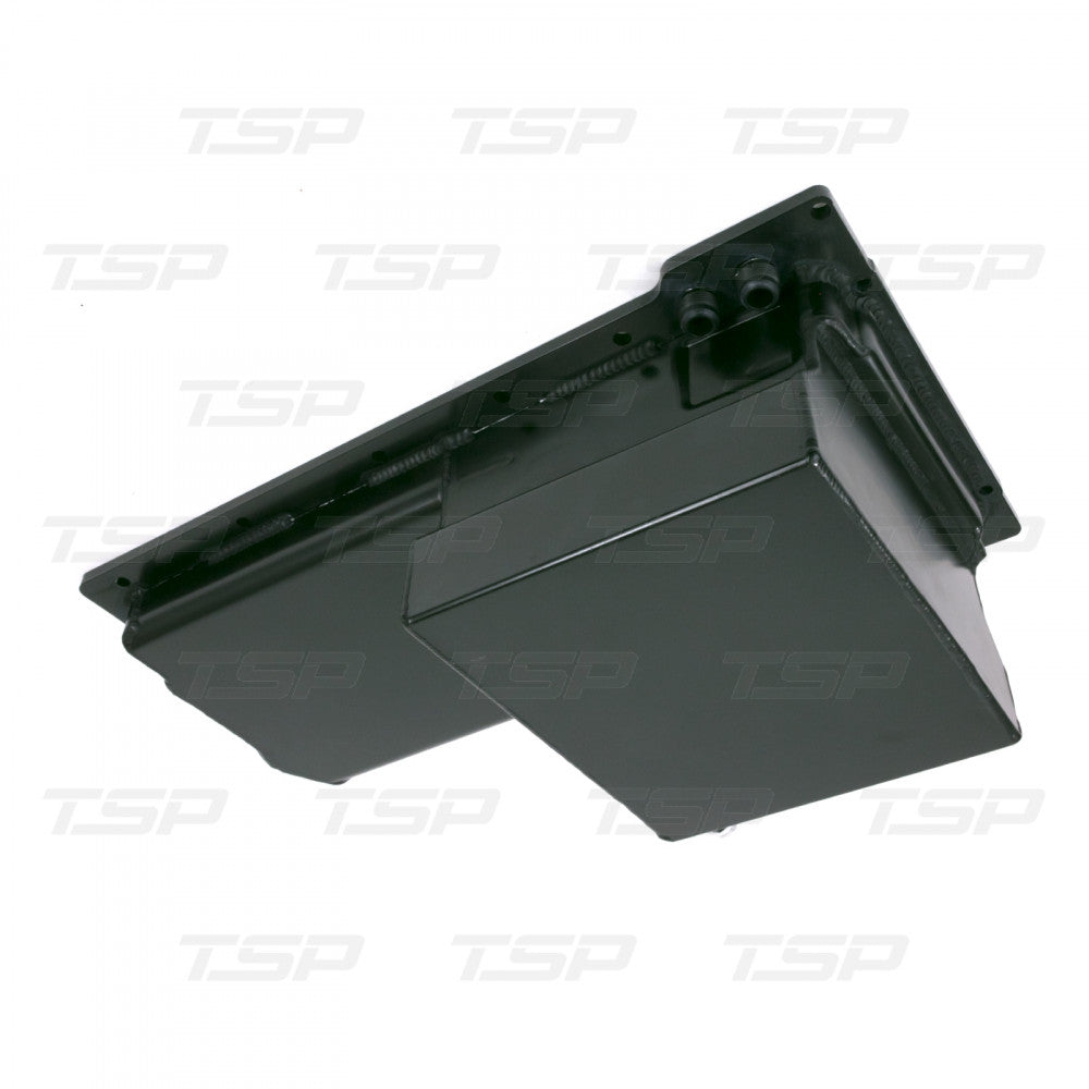 TSP LS FABRICATED ALUMINUM 7-QUART REAR SUMP OIL PAN (BLACK) #81004BK-R