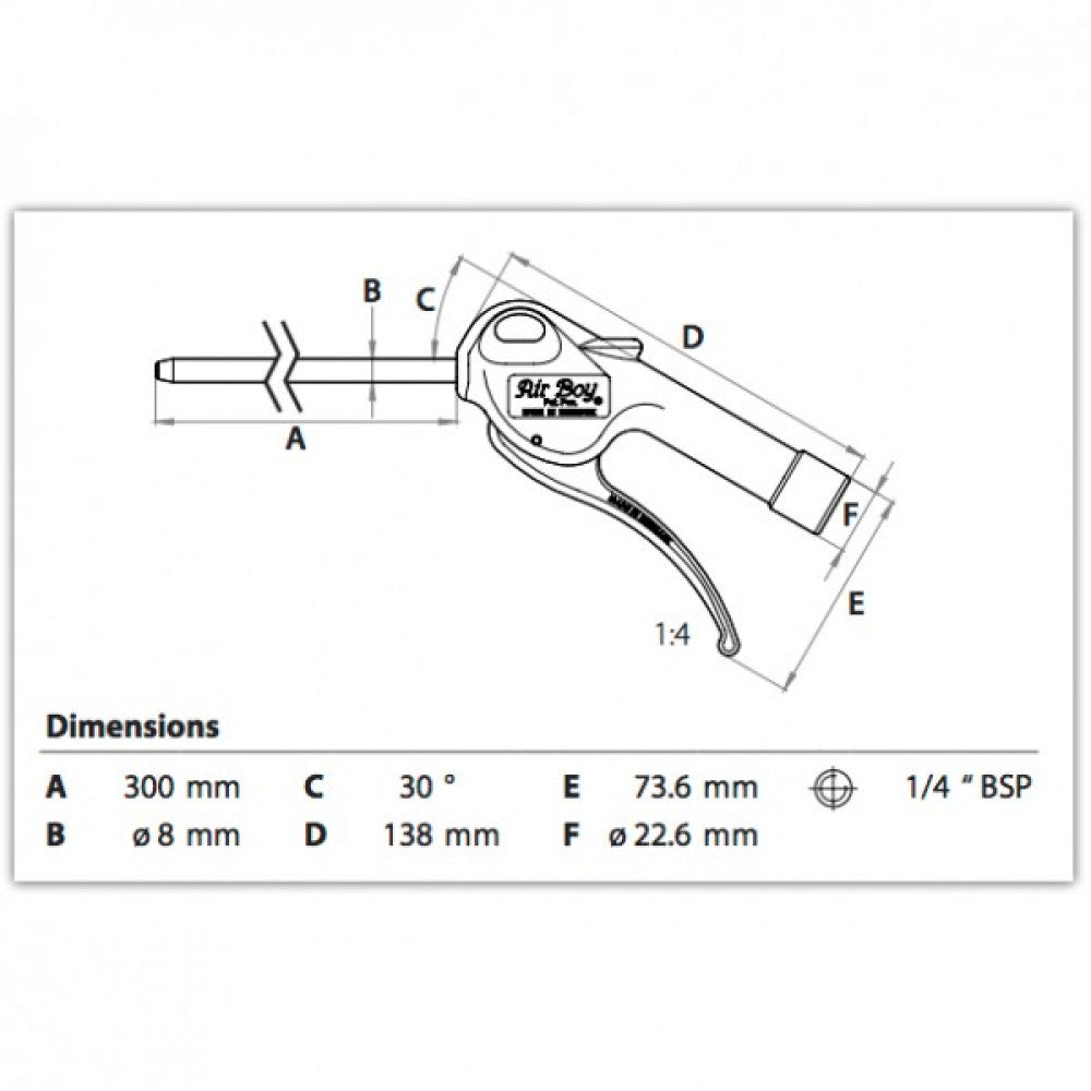 Air Boy 8mm x 300mm Straight Pipe Blowgun