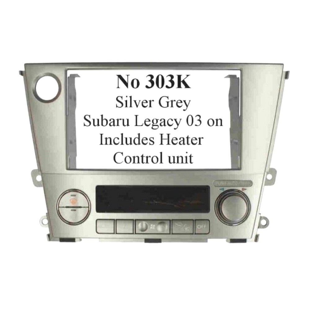 Fitting Kit Subaru Legacy 03 On Silver Hvac Double Din
