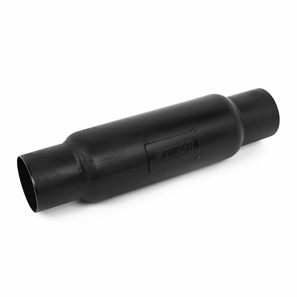 3.0" I.D Inlet/Outlet 10" Body Resonator Mild Steel Fibreglassed Packed (Black)