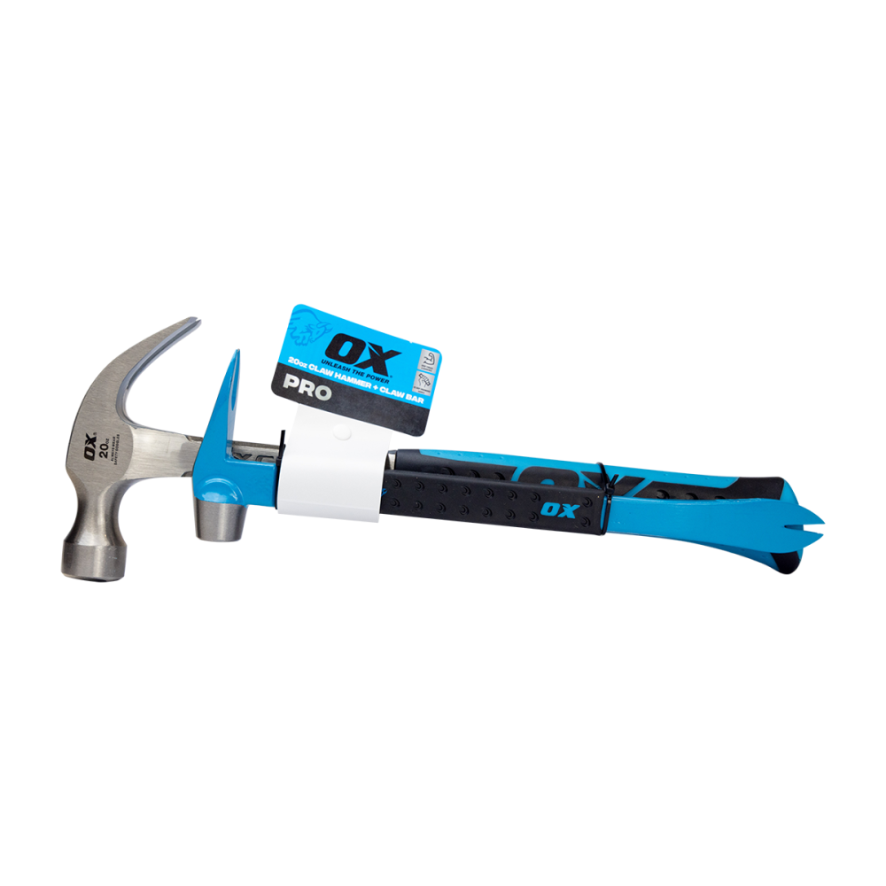 OX Pro Hammer & 12" Claw Bar Combo Pack