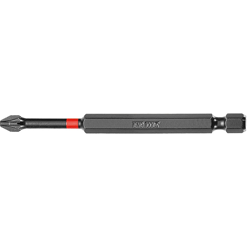 Teng 1Pc 1/4in Pz#2 Impact Screwdriver Bit 89mm