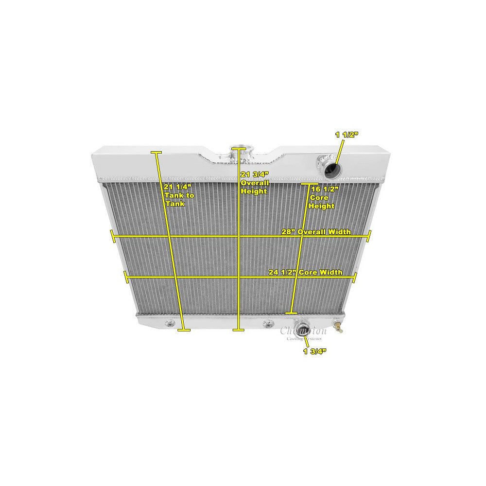 Champion Radiator,Shroud & Fan Kit Chev(Impala)1959-64 Dual 12" Fans-850CFM#281B