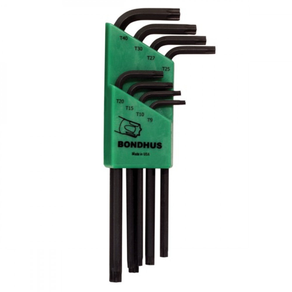 T9-T40 Bondhus 8 Piece Star (Torx) L-Wrench Set