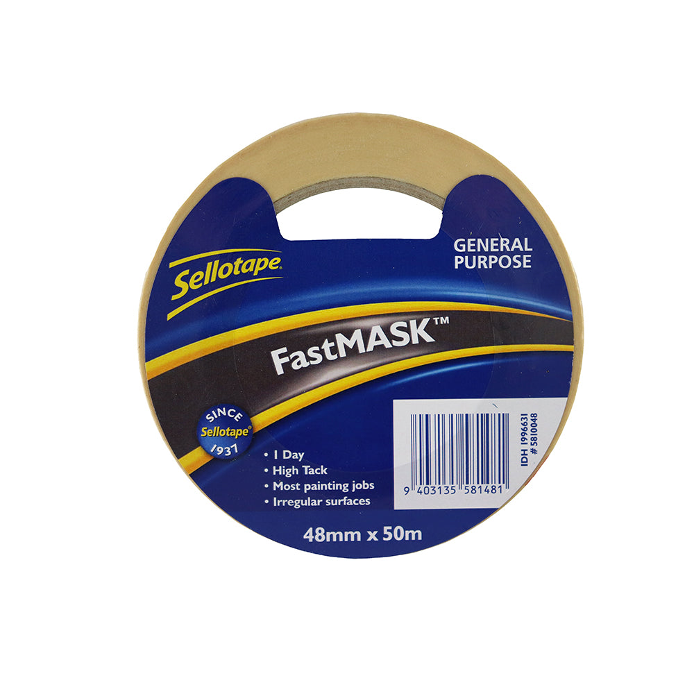 Sellotape 5810 GP FastMask 48mmx50m Pk 3