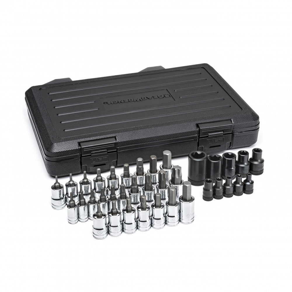 36Pc 1/4", 3/8" & 1/2" SAE/Metric Socket Set 80726