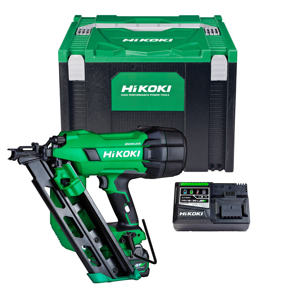 HiKOKI 18V Gasless 90mm Framing Nailer Kit
