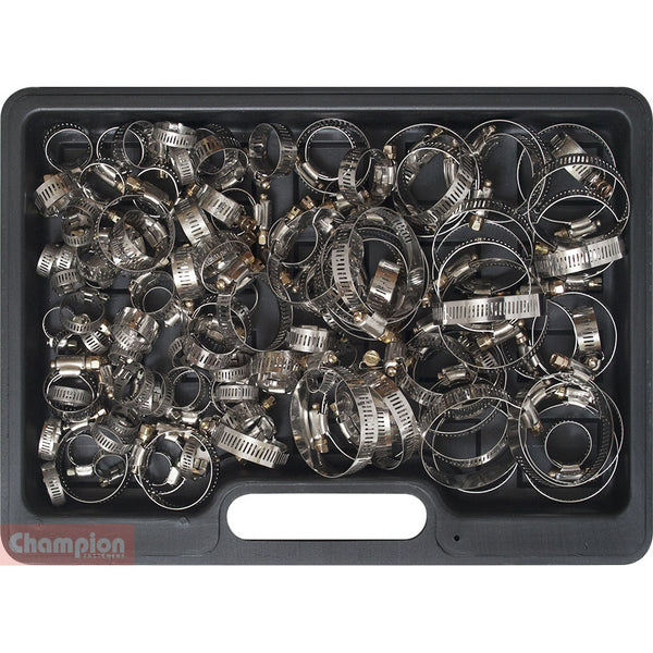 120Pc Stainless Steel Hose Clamp Assortment (Ryco)