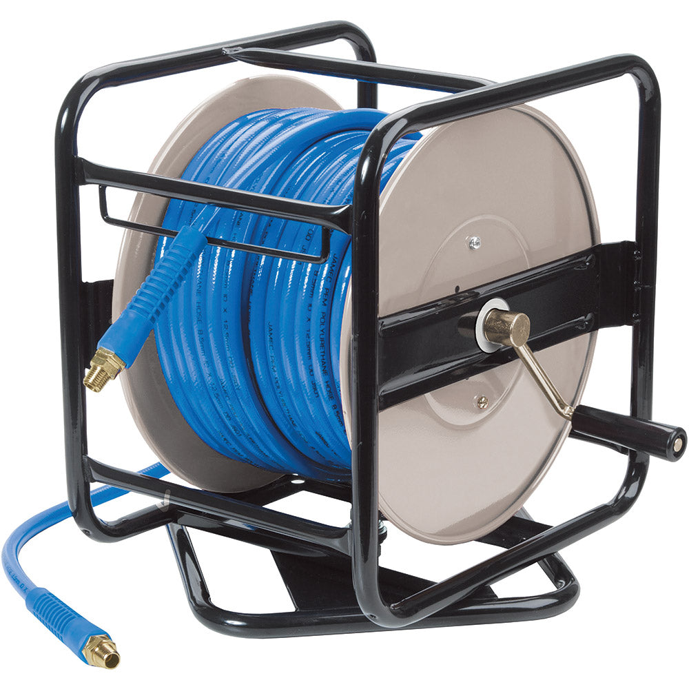 Itm Manual Air Hose Reel 8mm x 30M Pvc Air Hose With 1/4in BSP Male Fittings