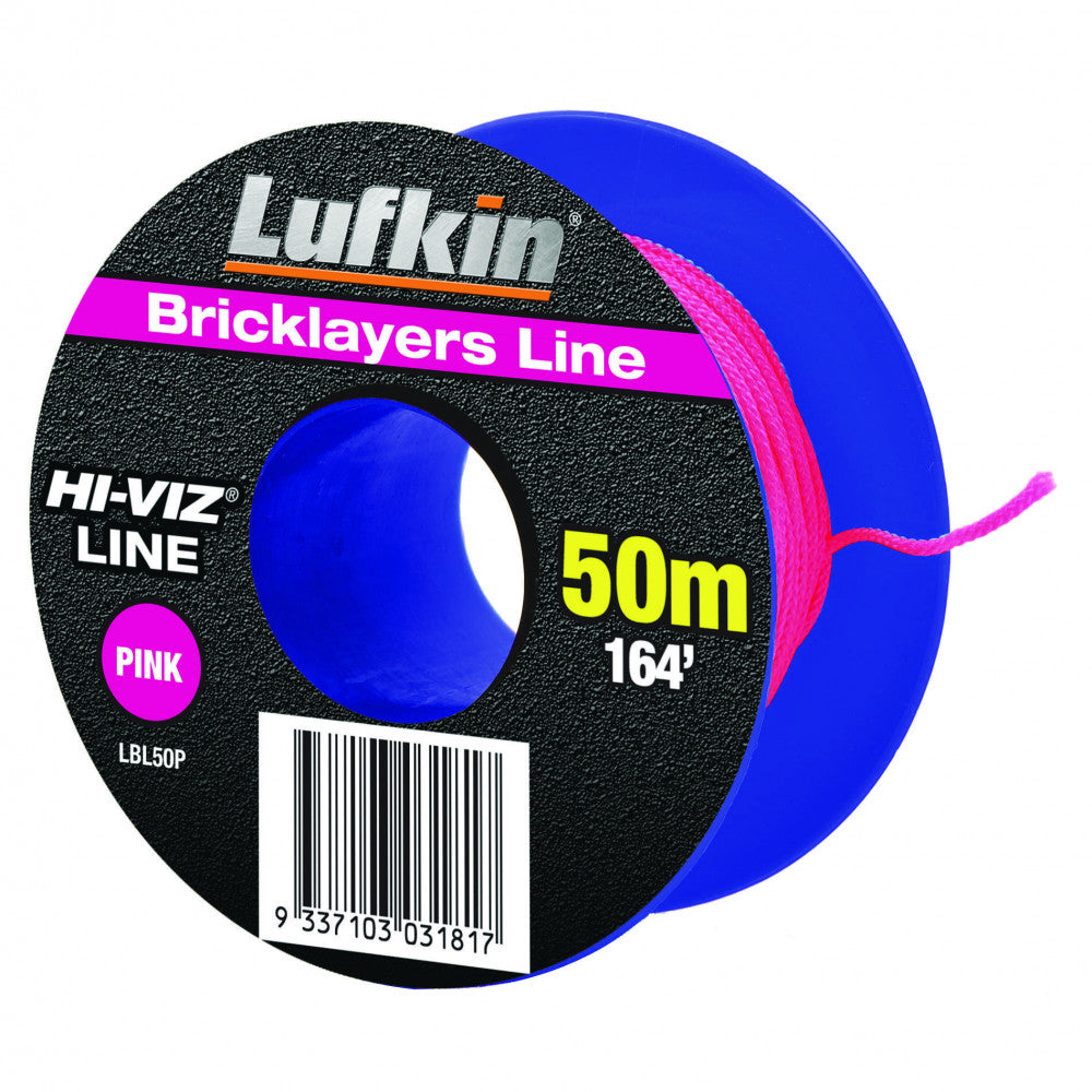Crescent Lufkin Pink Bricklayers Line 50m x No. 8