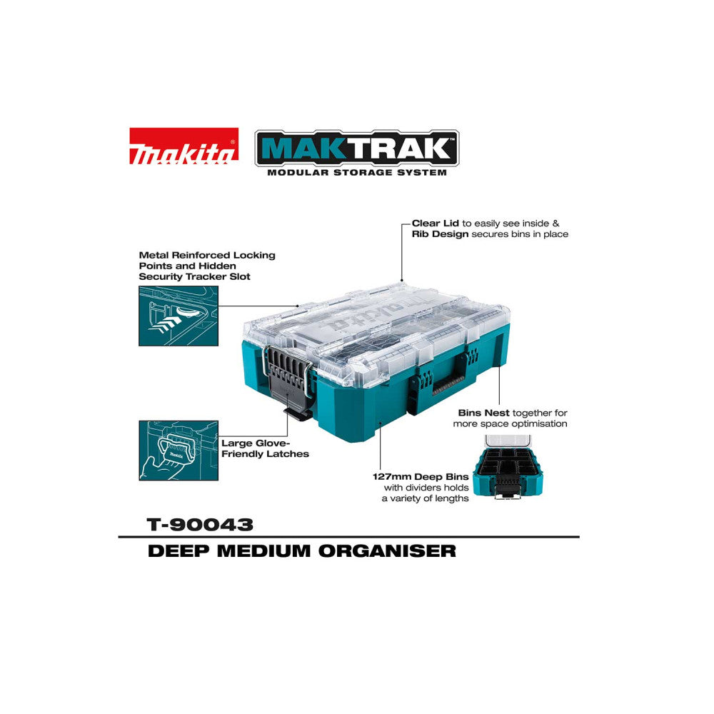 Makita MAKTRAK Deep Medium Organiser (T-90043)