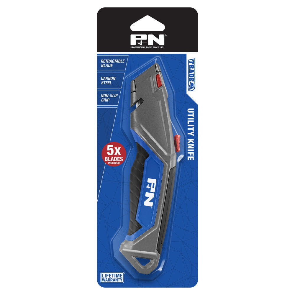 P&N Retractable Utility Knife With 5 Blades