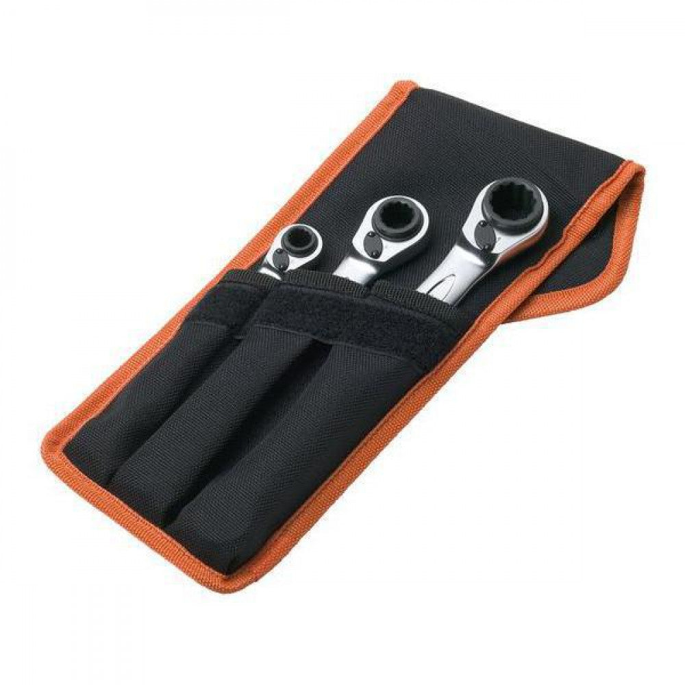 Bahco 3Piece Ratcheting Spanner Set 8-19mm