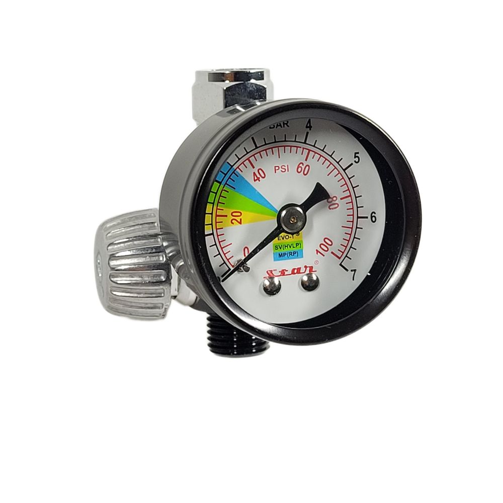 Spray Gun Regulator With Gauge