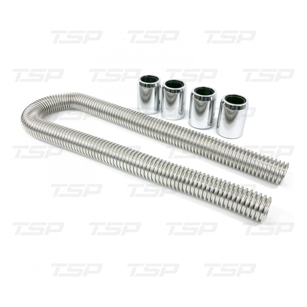 TSP Radiator Hose Kit 48 Inch Polished - Stainless Steel Kit#6304C