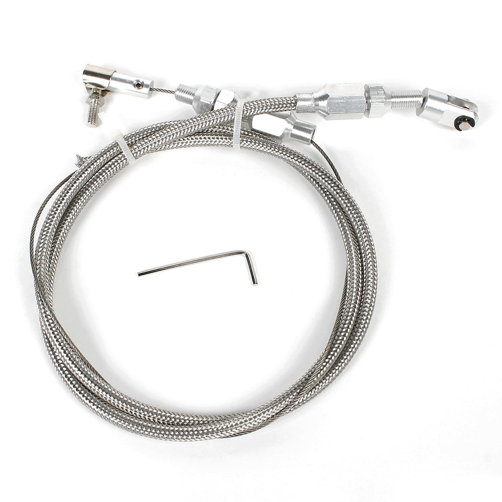 36" Throttle Cable Kit Universal - Polished