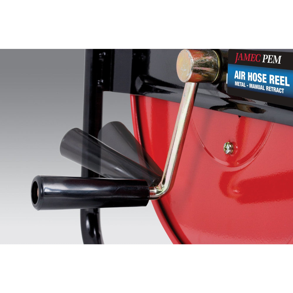 Jamec Air Hose Reel - Swivel Base - 8mm (5/16") - 40m Hose - Polyurethane