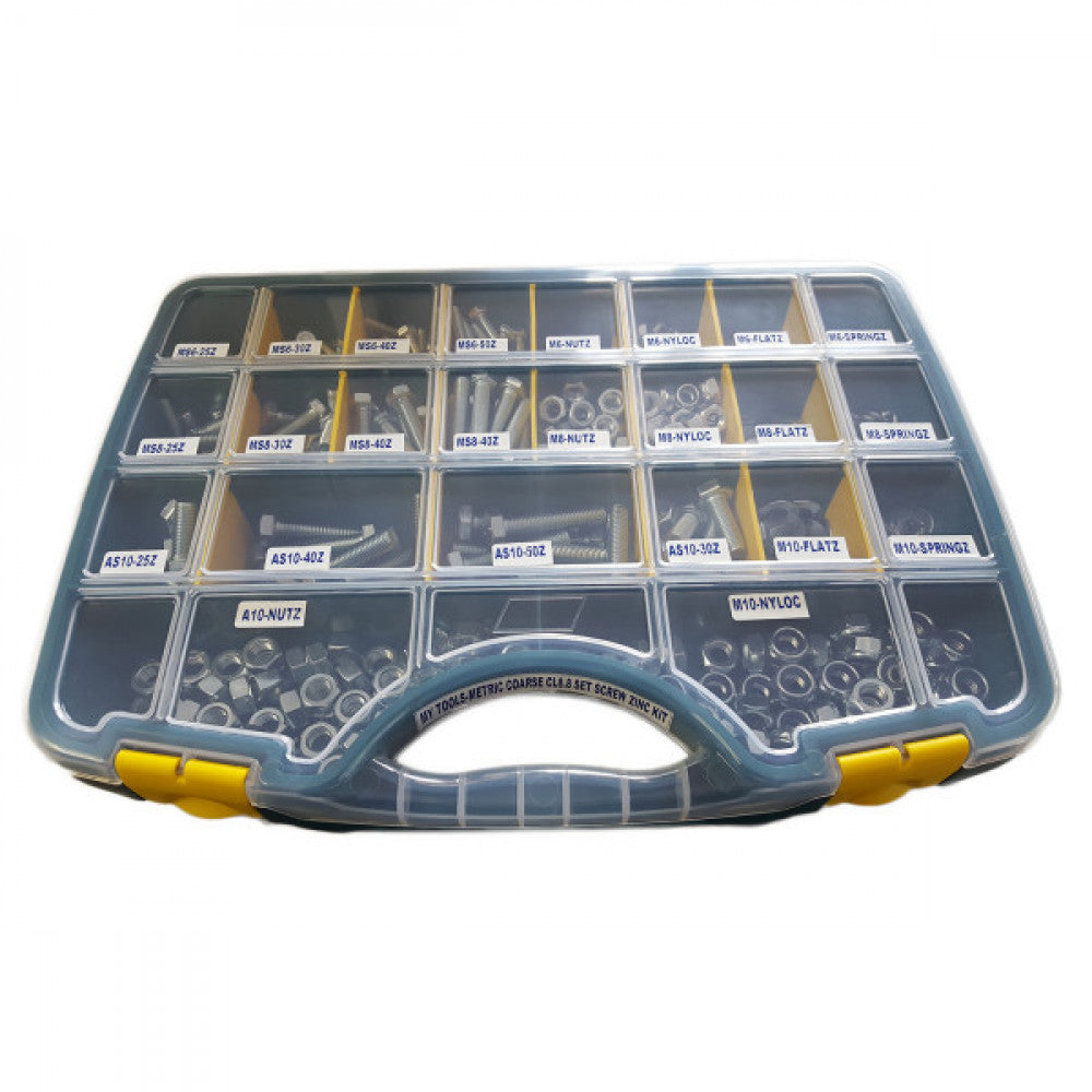 Hex Set Screw Box Metric Coarse 8.8 Zinc Large Kit