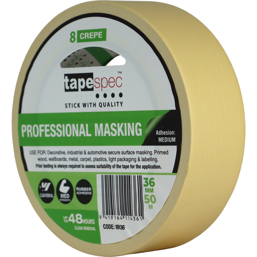 No.8 General Purpose Masking Tape - 36mm x 50m