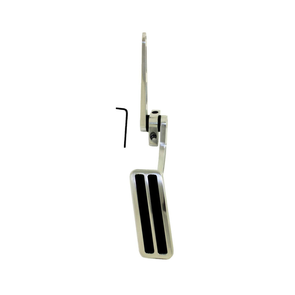 TSP Pedal Gas Fire Wall Mount 1 3/4 in. x 4 5/8 in. Polished Aluminium#8208