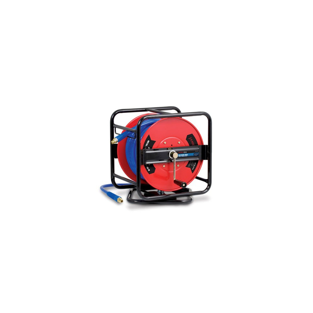 Jamec Air Hose Reel - Swivel Base - 8mm (5/16") - 40m Hose - Polyurethane