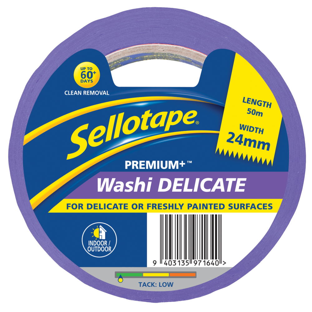 Sellotape Washi Premium+ Delicate Purple 24mm x 50m