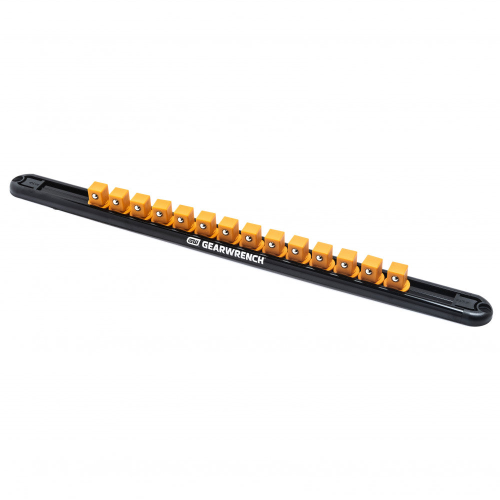 GEARWRENCH 1/2" Drive Magnetic Socket Rail Includes 14 Clips