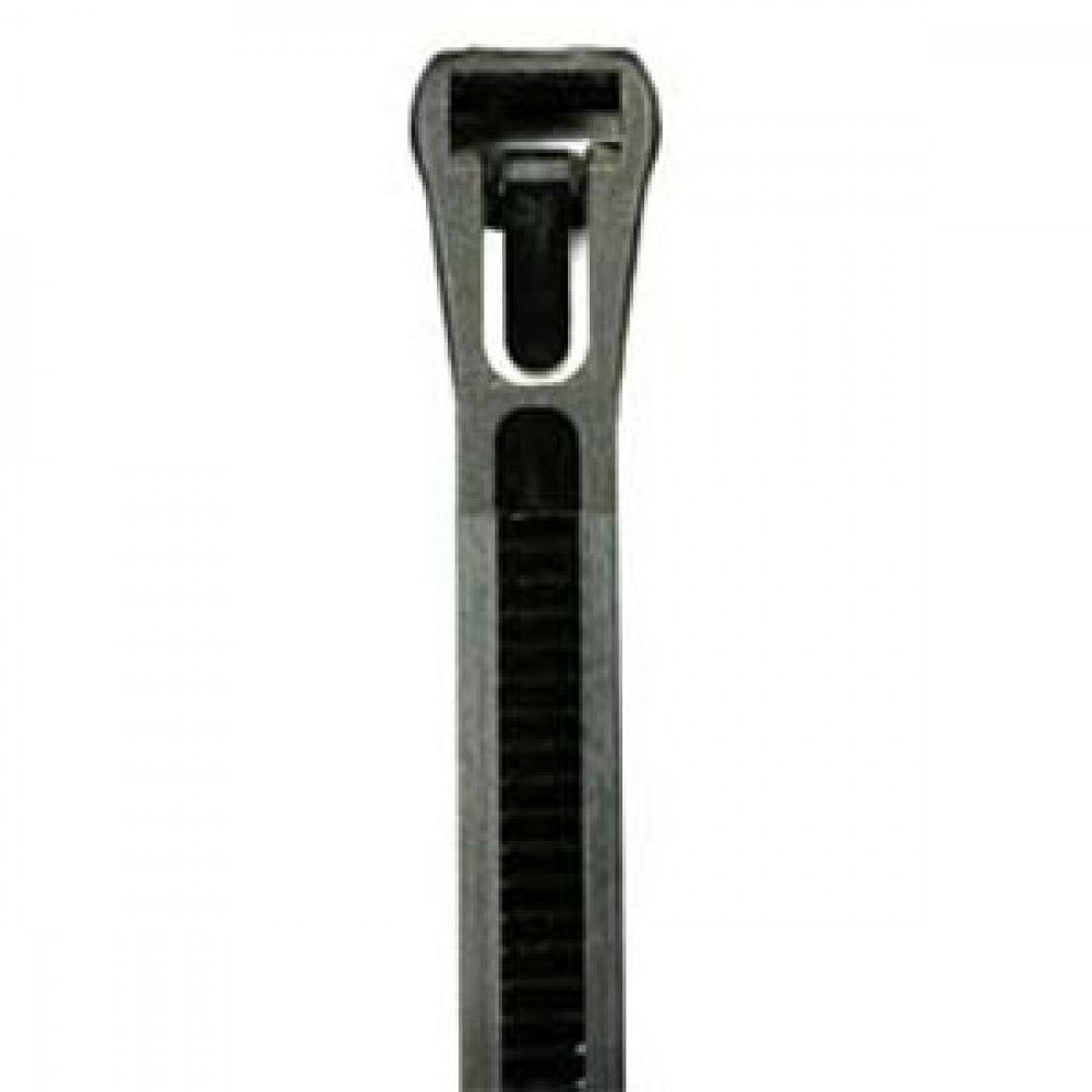200 x 4.8mm UV NYLON RELEASABLE CABLE TIE - 100PK