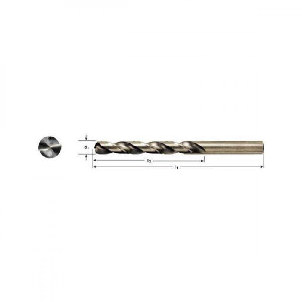 12.8mm Cobalt Jobber Drill 0.5039"
