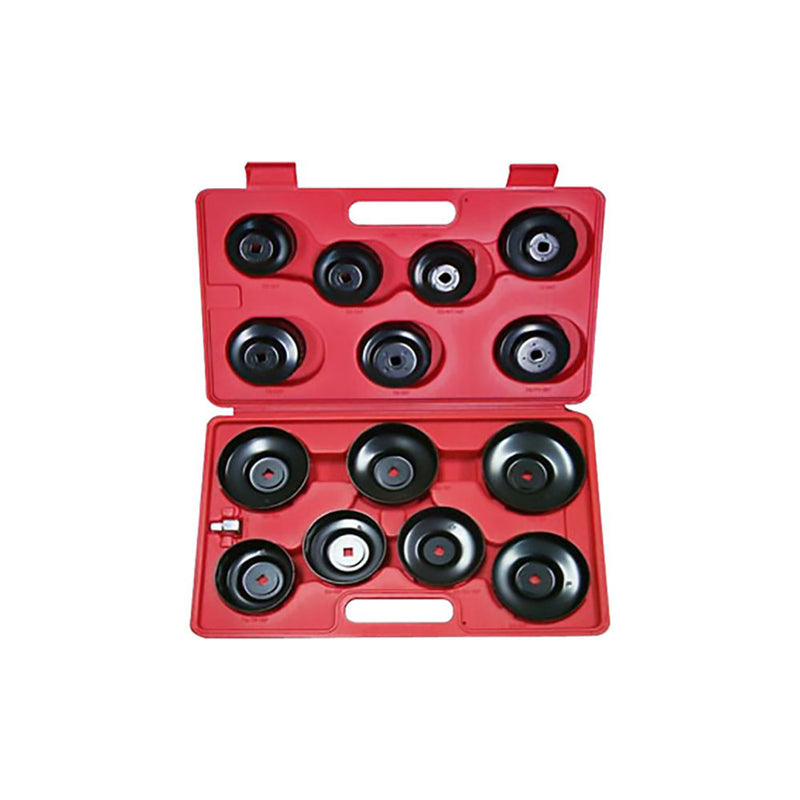 T&E Tools Oil Filter Wrench (Cup Style) Set 15 Piece