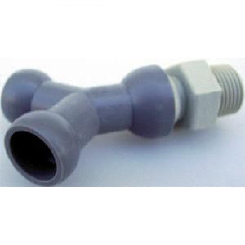 Y Piece 1/4" Hose-1/8 BSP Snaplok SL8525-162