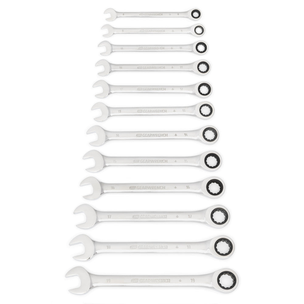 GEARWRENCH Wrench Set Combination Ratcheting Tray MET 12Pc