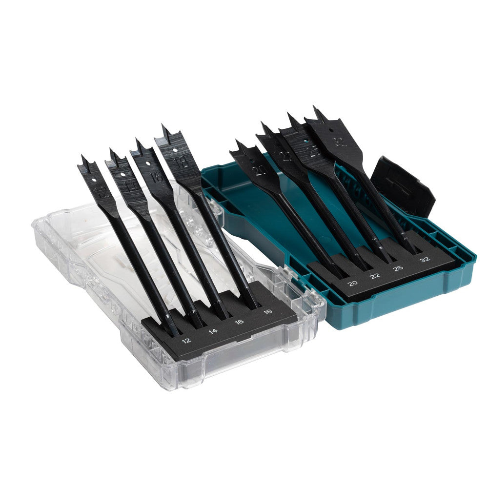 8 Piece Flat Bit Set 1/4" Hex Shank