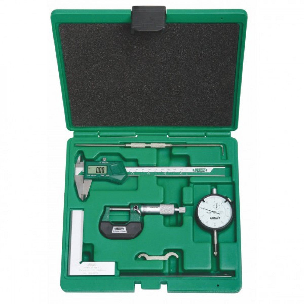 Measuring Tool Set 6Pce C/w Digital Caliper Ext Mic Dial Ind Square Scriber Rule
