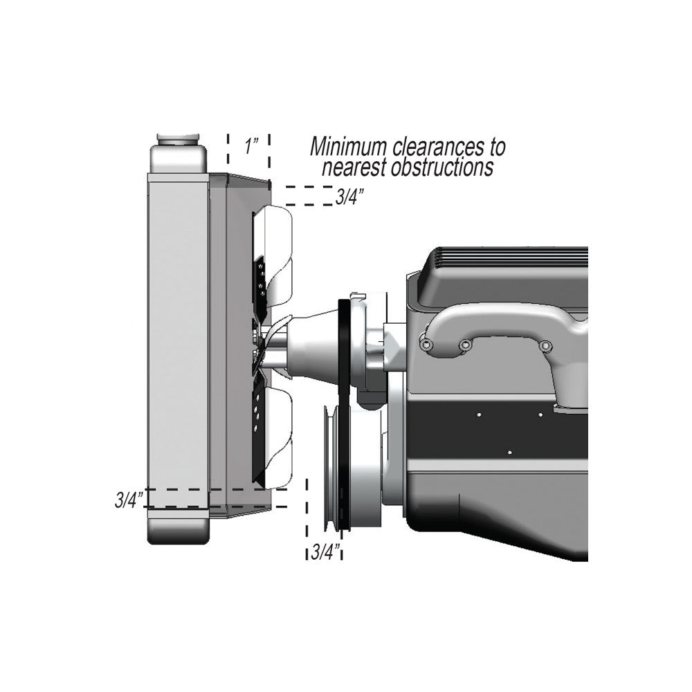 Derale 2" Aluminum Belt Fan Spacer #31520