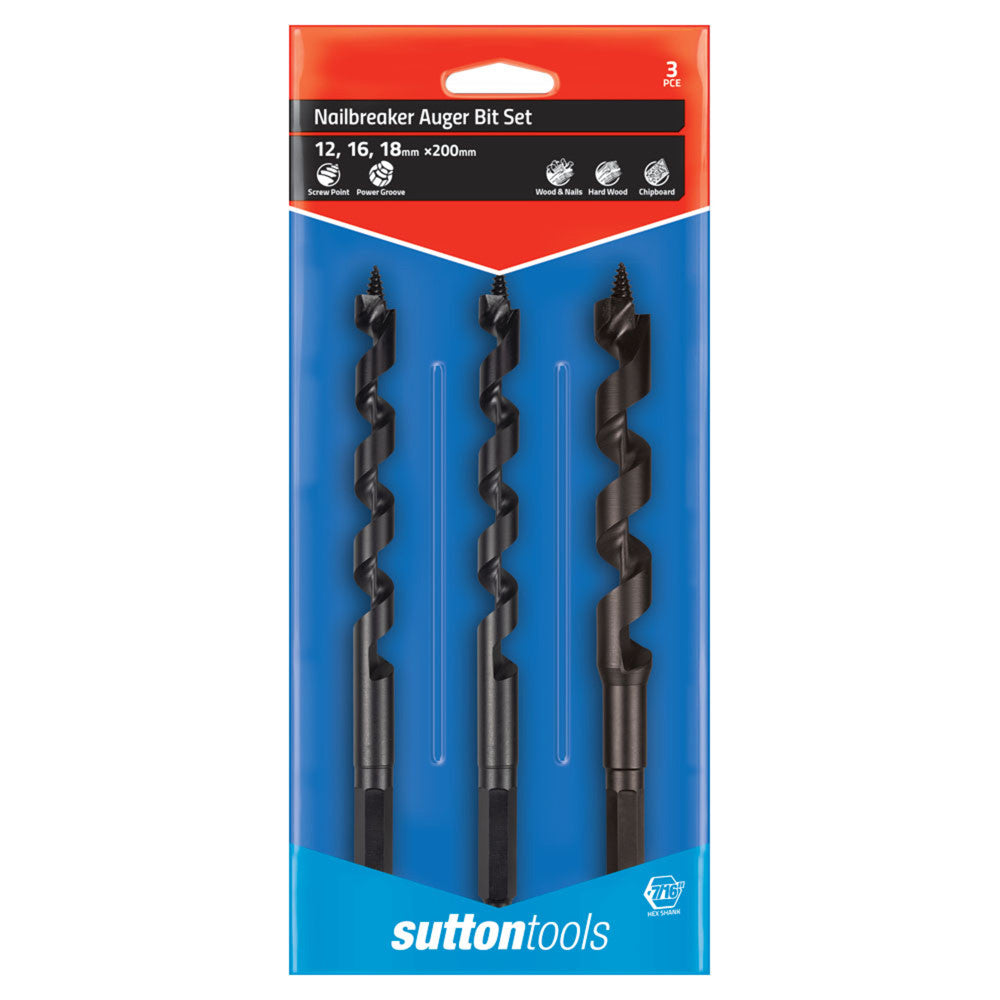 Nail Breaker Auger Drill Set 3 Piece