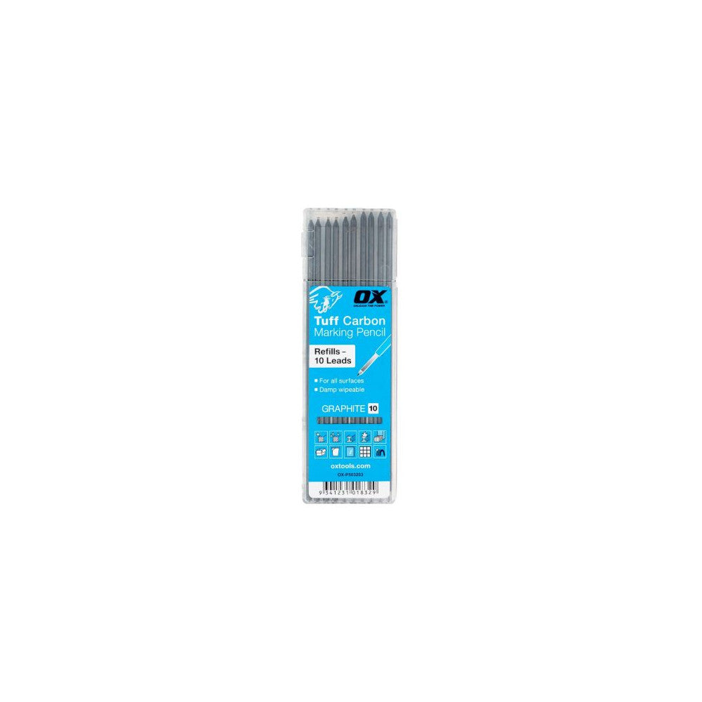 OX Tuff Carbon Refills Graphite Lead - 10 Pack