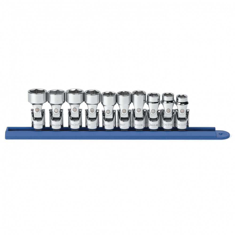 GEARWRENCH Socket Set 3/8" Drive Flex 6pt BlowMold Case MET 10Pc