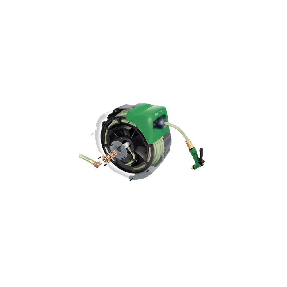 Jamec Water Hose Reel - Retractable - 12mm (1/2") - 20 Metres - PVC Hose