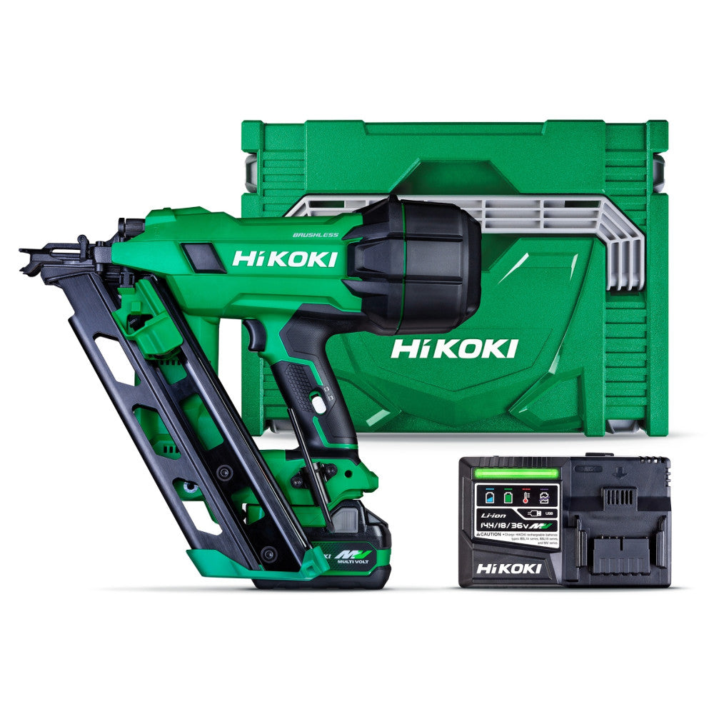 HiKOKI 18V Gasless 90mm Framing Nailer Kit