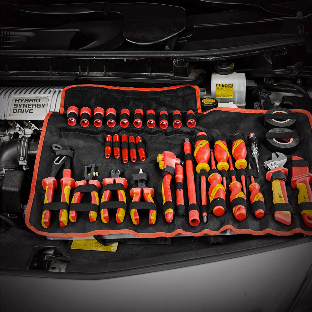 Powerbuilt 3/8" Dr 33pc VDE Tool Set W/Storage Roll