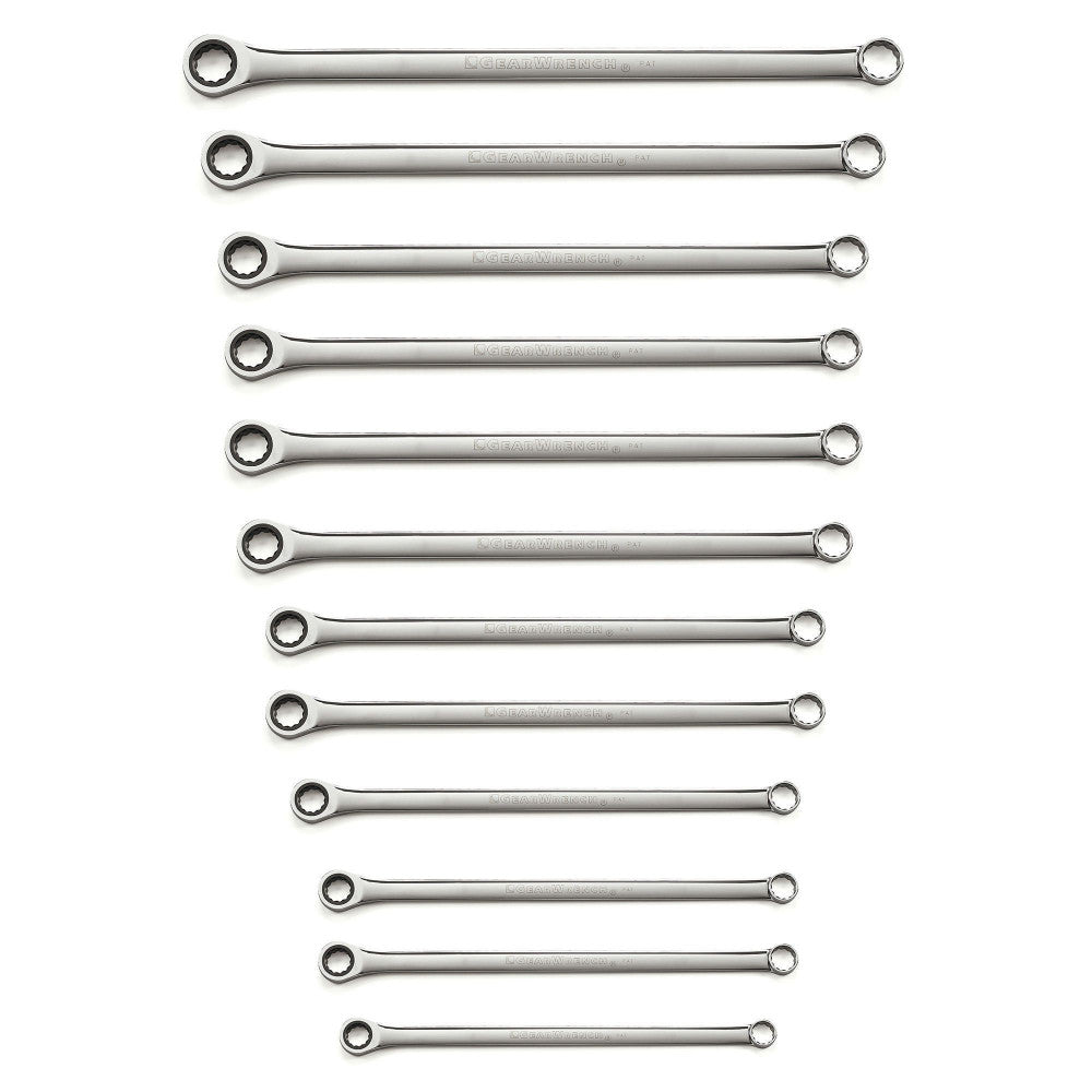GEARWRENCH Wrench Set Double Box Ratcheting XL Tray MET 12Pc