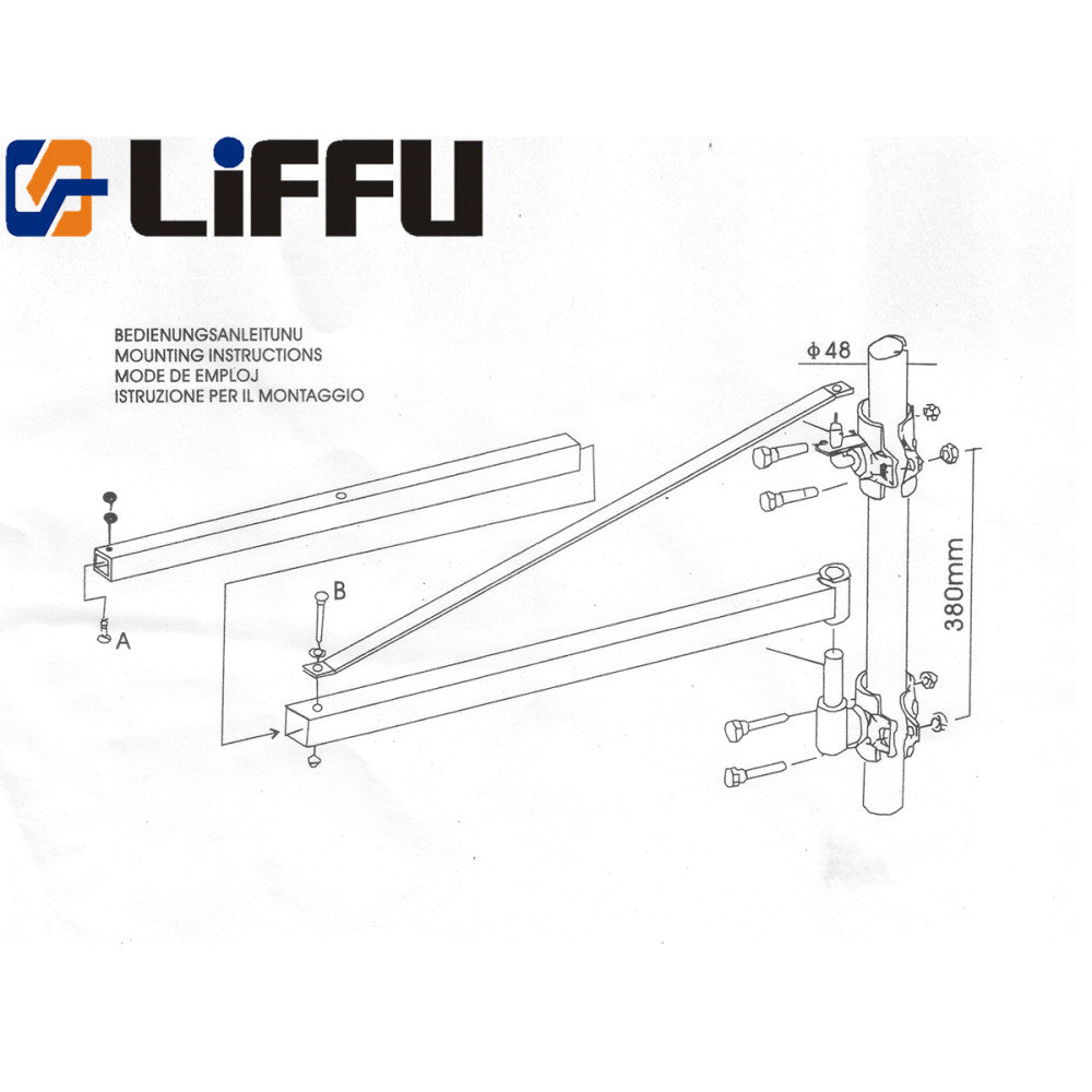 Liffu Electric Hoist Scaffold Swing Arm 1100mm HST250