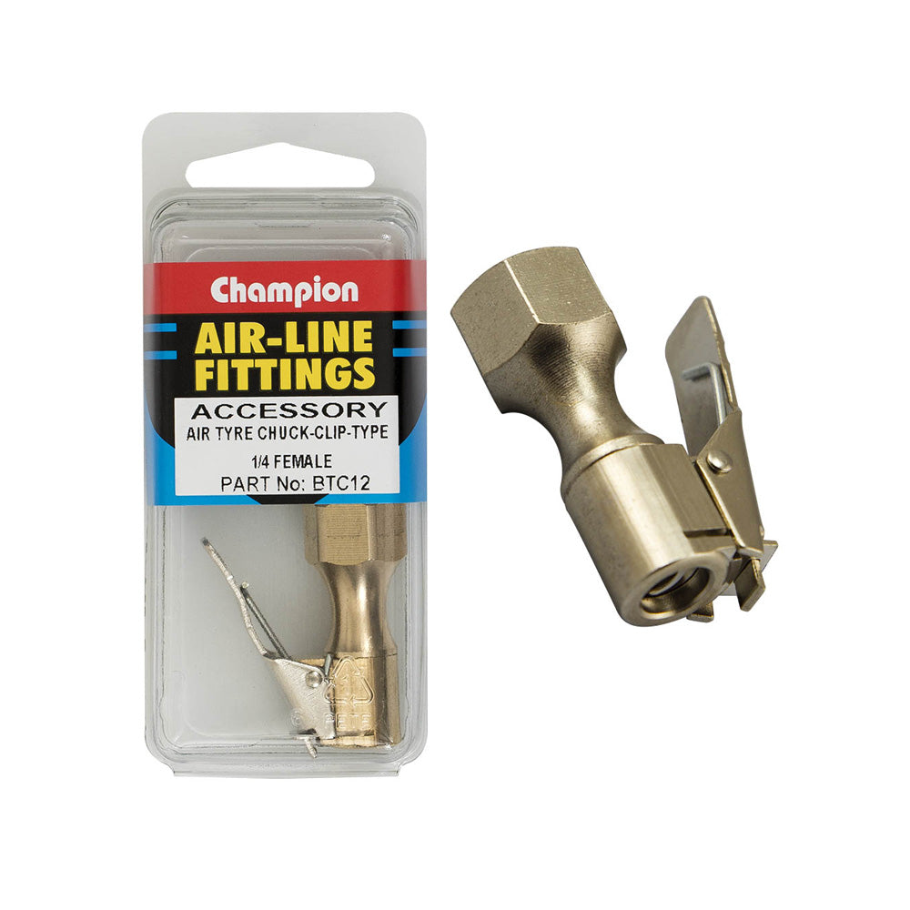 Champion Tyre Air Chuck-Clip Type-1/4in Female
