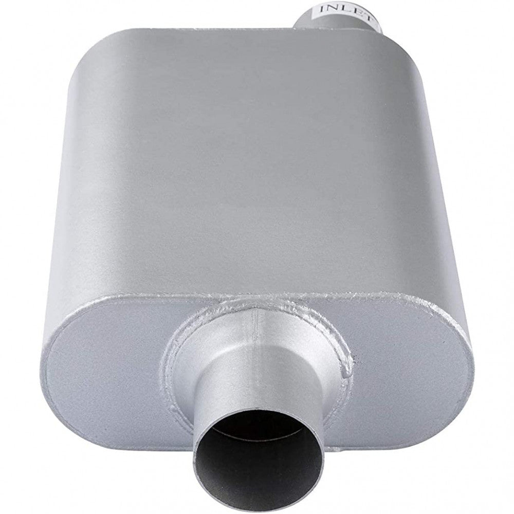 AFTERBURNER Universal 2 Chamber 2.50 Offset In/2.50 Center Out Muffler#ABE42541