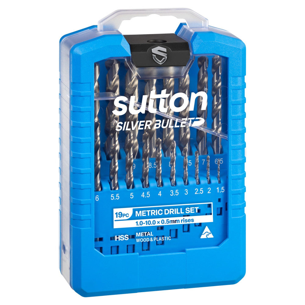 1-10x0.5mm Steps Bright Drill Set Metal Case EVACUT 2M