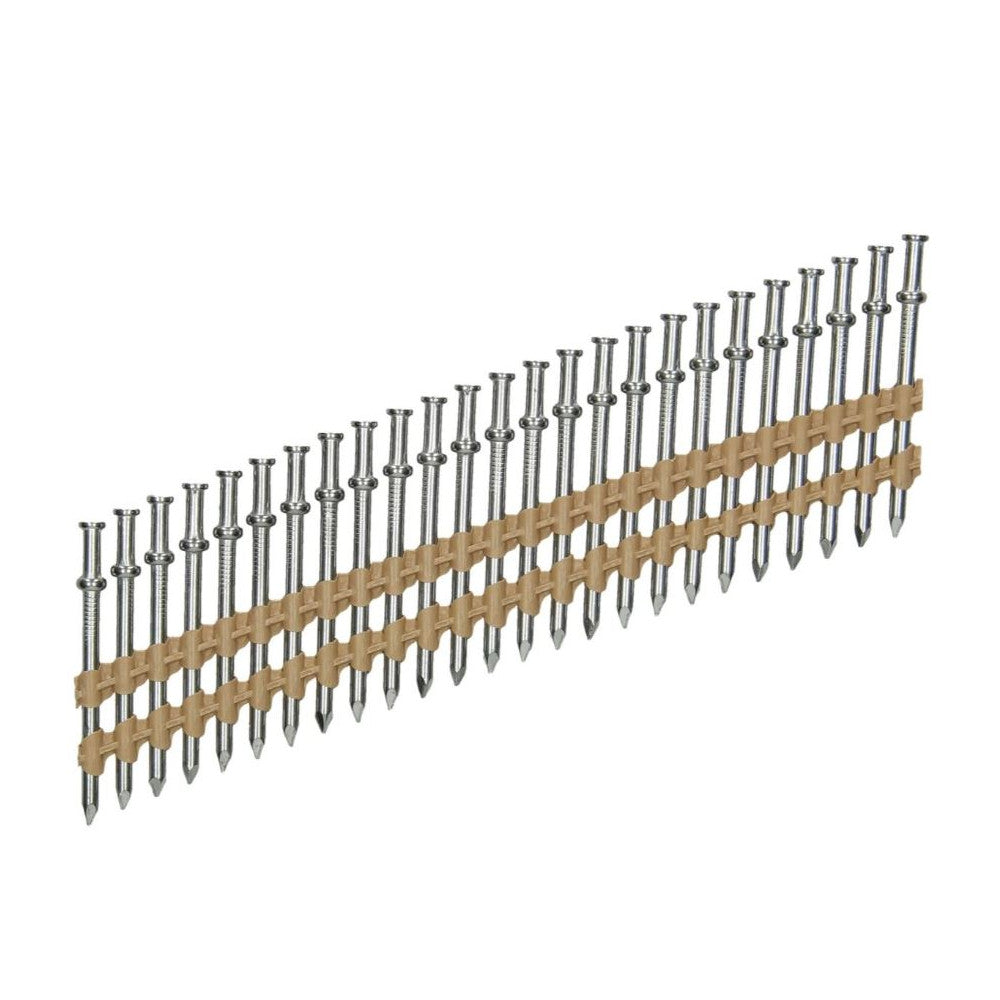 Nails Duplex 3.3X70/58mm 21° Smooth Bright Plastic Collated (2000 Pcs)
